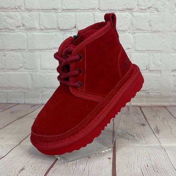 Ugg Neumel II Suede Chukka Red Boots Toddlers Size 9 (S/N 1017320T) - Picture 3 of 10